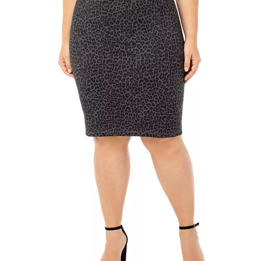 Liverpool Los Angeles Animal Print Plus Size Skirt